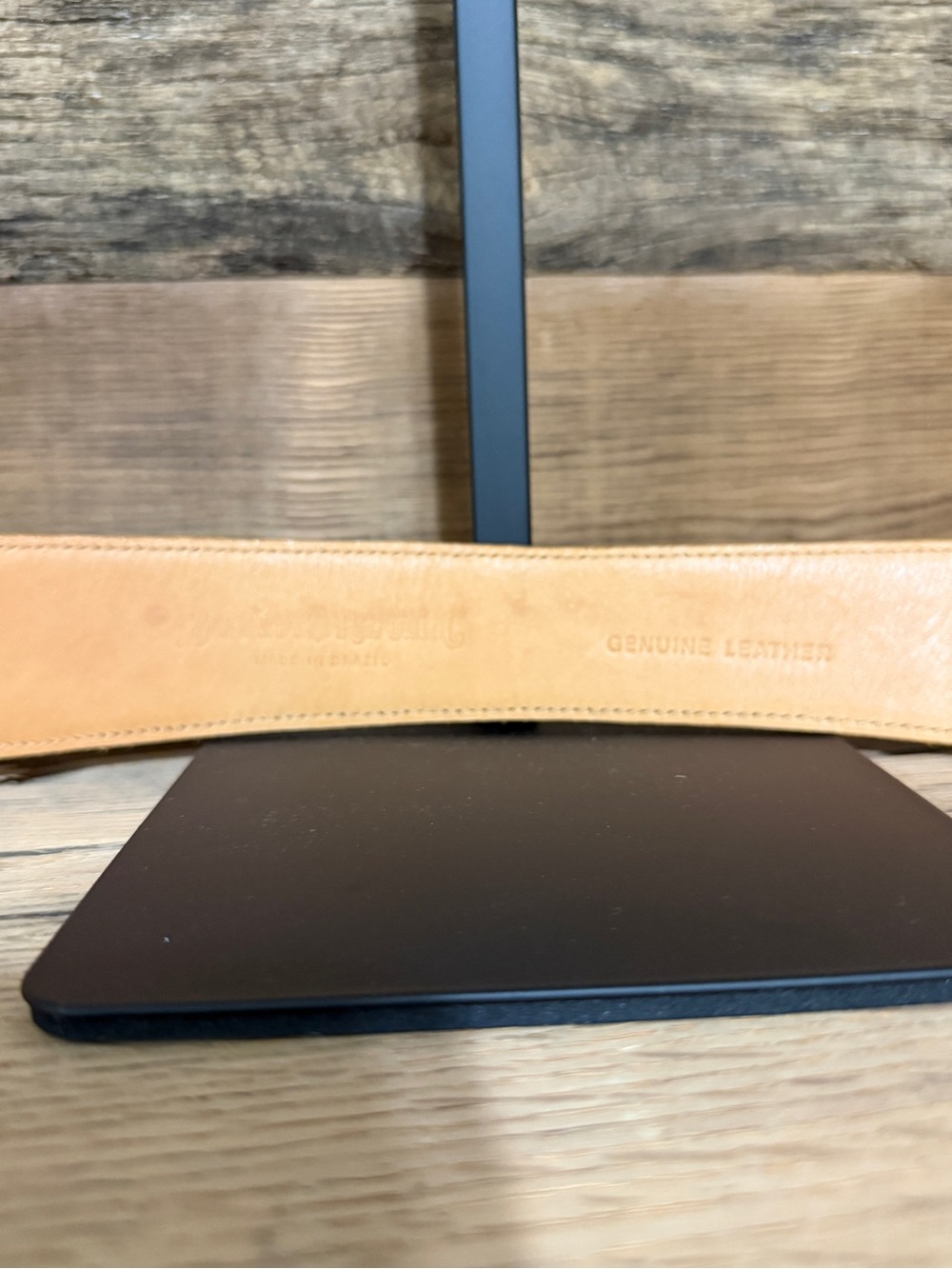 Banana Republic Wide Tan Leather Belt with Round Buckle - Picture 2 of 5